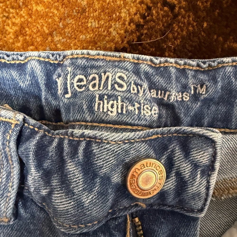 Maurices Light Blue Distressed High Rise Jeans - Picture 2 of 4